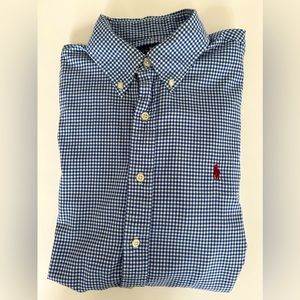 Ralph Lauren Men’s dress shirt, Slim fit, M, blue and white
